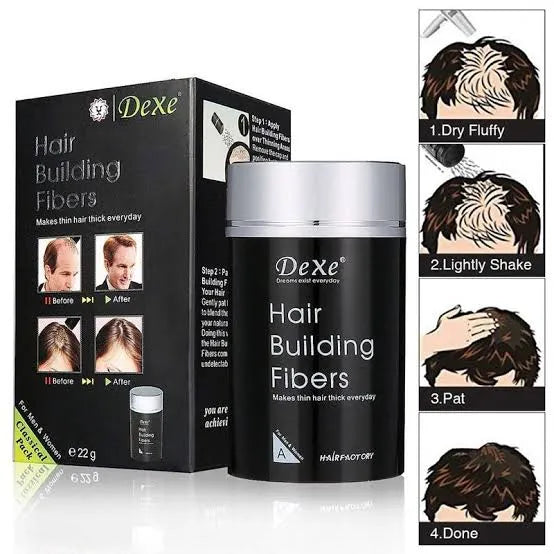 Dexe Hair Building Fibers – Advanced Volumizing Powder for Immediate Hair Coverage